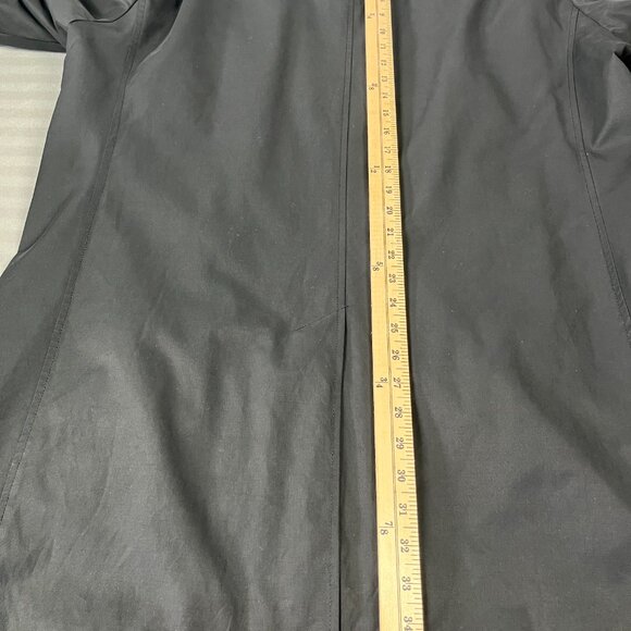 Lauren Ralph Lauren Coat Mens 44R Black Water Repellent Trench Jacket Rain Dress - Picture 9 of 11
